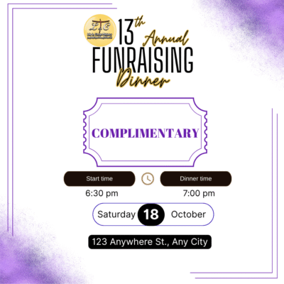 13th Annual Fundraising Dinner- Complimentary